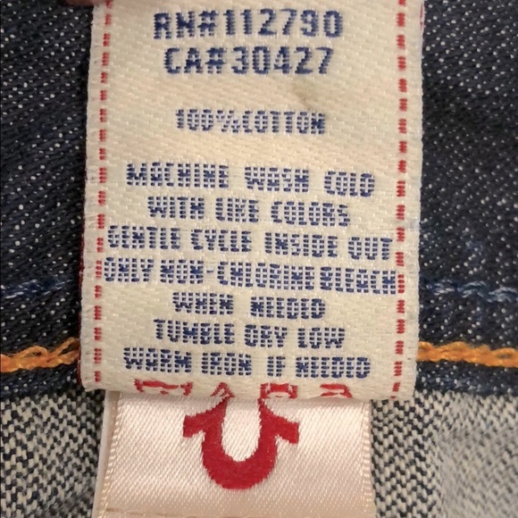 True Religion Vintage Leather Patch Straight Jean - Picture 10 of 10